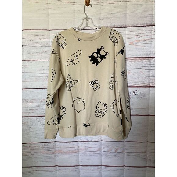 Sanrio Sweetshirt Sanrio Hello Kitty And Friends Tan color sweater size M - Picture 2 of 7